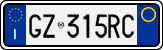 License plate of Italy, Cars (1994 year series)