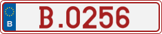 License plate of Belgium, 1951 year system