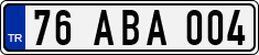 License plate of Turkey, Regular plates
