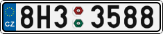 License plate of the Czech Republic, Cars (2001)