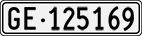 License plate of Switzerland, Cars