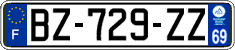 French license plate, SIV (ordinary)