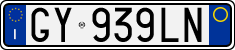 License plate of Italy, Cars (1994 year series)