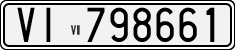 License plate of Italy, Cars (1927 year series)