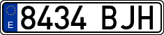 License plates of Spain, Ordinary (2000)