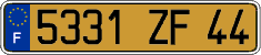 French license plate, FNI