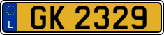 License plate of Luxembourg, 2003 year system