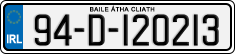 License plate of Ireland, Regular plates