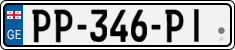 License plate of Georgia, Cars (2014)