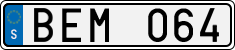 License plate of Sweden, Regular plates
