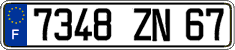 French license plate, FNI