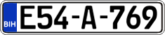 License plate of Bosnia and Herzegovina, Regular plates
