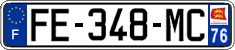 French license plate, SIV (ordinary)