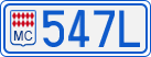 License plate of Monaco, Cars