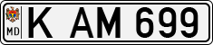 License plate of Moldova, Cars (1992)