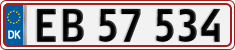 License plate of Denmark, Regular plates