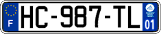 French license plate, SIV (ordinary)