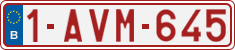 License plate of Belgium, Regular plates (2010)