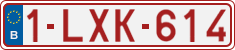 License plate of Belgium, Regular plates (2010)