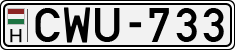 license plates of Hungary, Cars (1990)