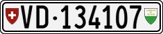 License plate of Switzerland, Cars