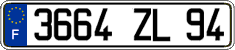 French license plate, FNI