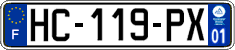 French license plate, SIV (ordinary)