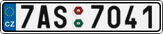 License plate of the Czech Republic, Cars (2001)