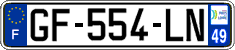 French license plate, SIV (ordinary)