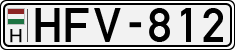 license plates of Hungary, Cars (1990)