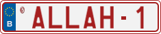 License plate of Belgium, Vanity Plates (2014)
