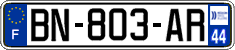 French license plate, SIV (ordinary)