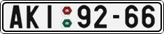 License plate of the Czech Republic, Cars (1960)