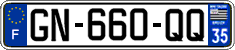 French license plate, SIV (ordinary)