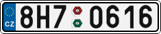 License plate of the Czech Republic, Cars (2001)