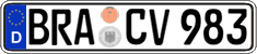 German license plate, Regular plates