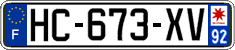 French license plate, SIV (ordinary)
