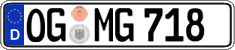 German license plate, Regular plates
