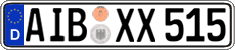 German license plate, Regular plates