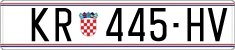 License plate of Croatia, Regular plates