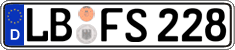 German license plate, Regular plates