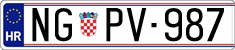 License plate of Croatia, Oldtimers