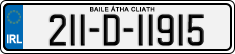 License plate of Ireland, Regular plates