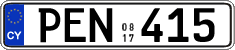 License plate of Cyprus, Regular plates
