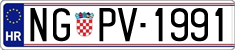 License plate of Croatia, Oldtimers