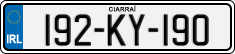 License plate of Ireland, Regular plates