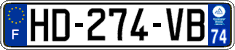 French license plate, SIV (ordinary)