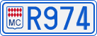 License plate of Monaco, Cars