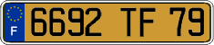 French license plate, FNI