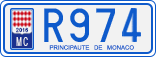 License plate of Monaco, Cars